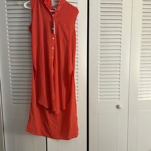High low coral top